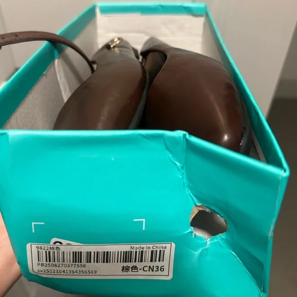 Brown Leather Flats - Picture 1 of 3